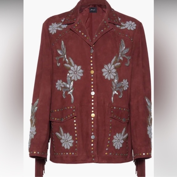 EXTRA PICTURES Embroidered Fringe Jacket - Picture 2 of 13